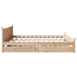 Bed frame without mattress 180x200 cm solid pine wood