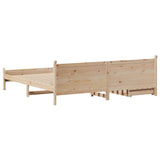 Bed frame without mattress 180x200 cm solid pine wood