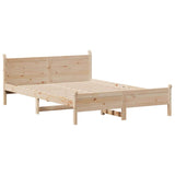 Bed frame without mattress 160x200 cm solid pine wood