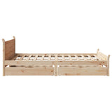 Bed frame without mattress 160x200 cm solid pine wood