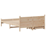 Bed frame without mattress 140x200 cm solid pine wood