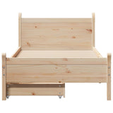 Cadre de lit sans matelas 100x200 cm bois massif de pin