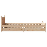 Cadre de lit sans matelas 100x200 cm bois massif de pin