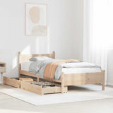 Cadre de lit sans matelas 100x200 cm bois massif de pin