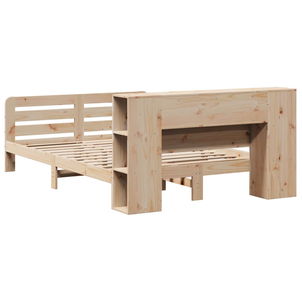 Cadre de lit sans matelas 140x190 cm bois de pin massif