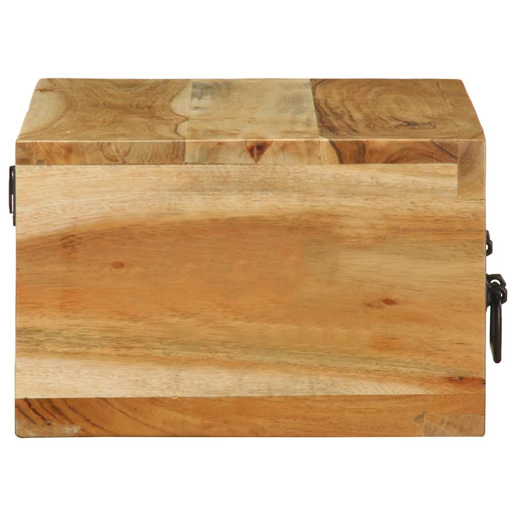 Meuble TV mural 60x30x19 cm bois massif d'acacia