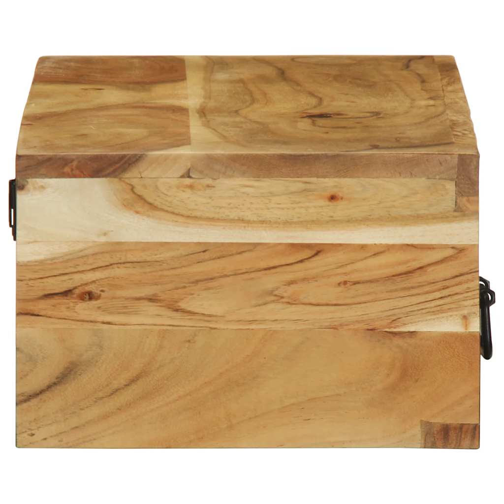 Meuble TV mural 100x30x19 cm bois massif d'acacia