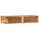 Meuble TV mural 100x30x19 cm bois massif d'acacia