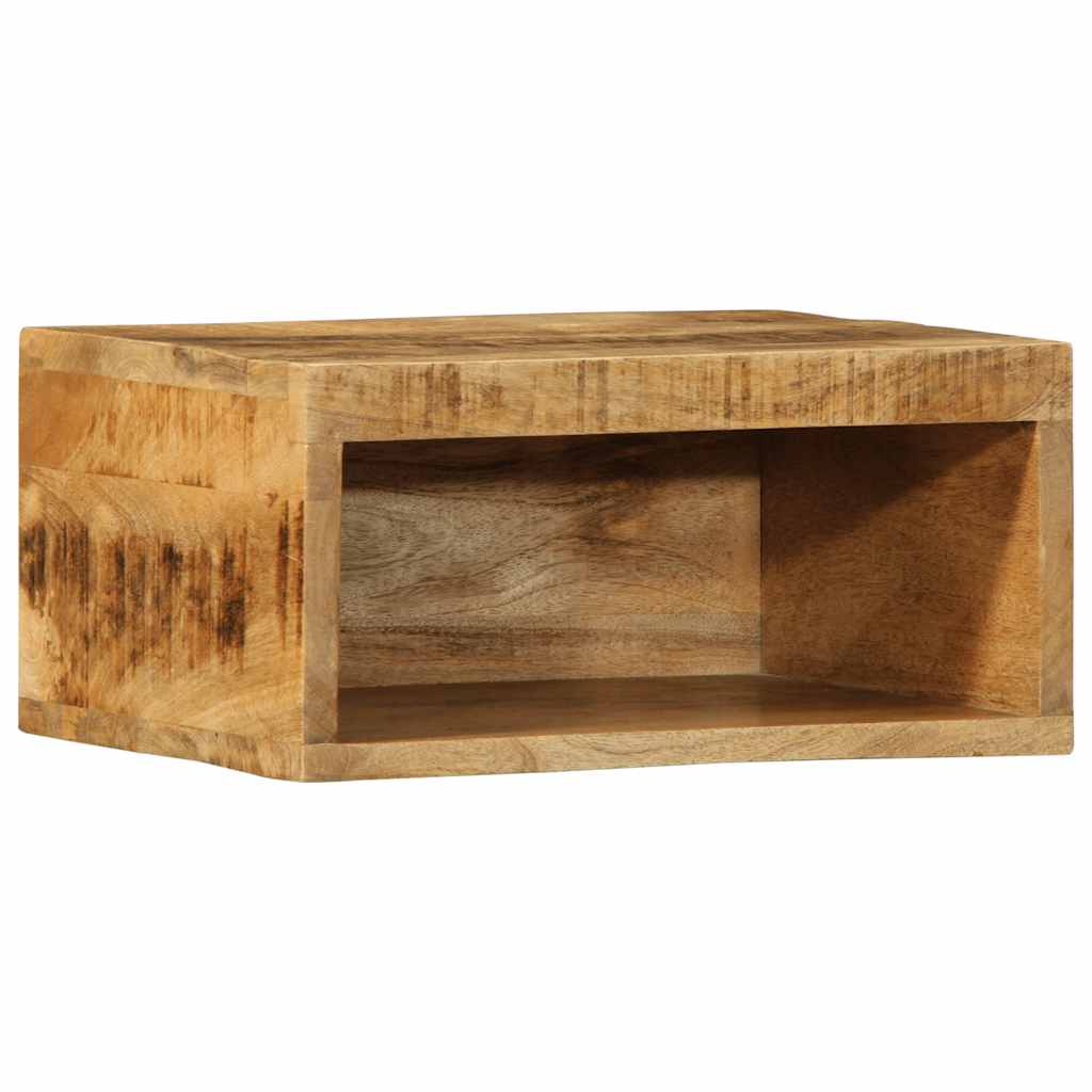 Meuble TV mural 40x30x19 cm bois massif de manguier brut