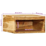 TV-Wandschrank 40x30x19 cm aus massivem Akazienholz