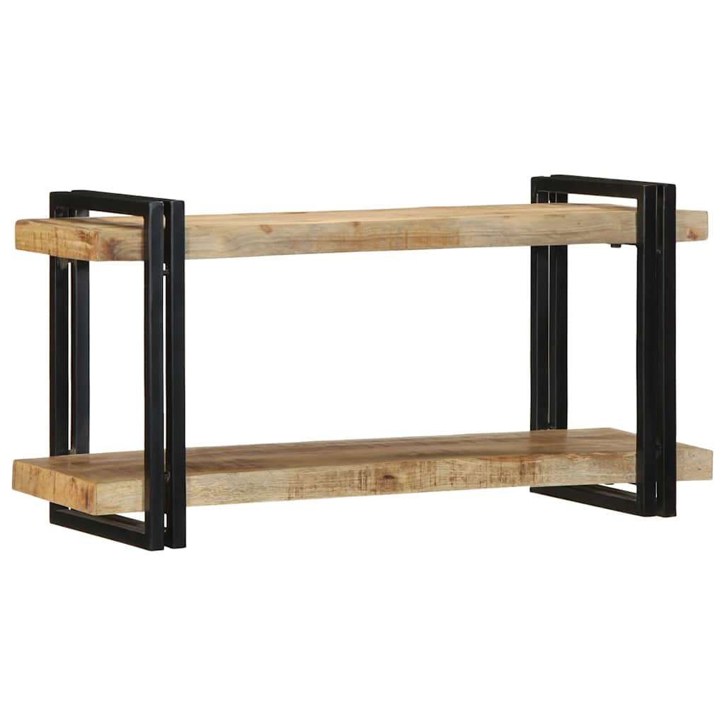 Étagère murale 90x33x45 cm bois de manguier massif brut