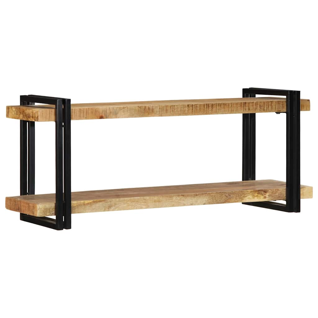 Étagère murale 110x33x45 cm bois de manguier massif brut