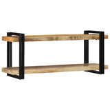 Étagère murale 110x33x45 cm bois de manguier massif brut