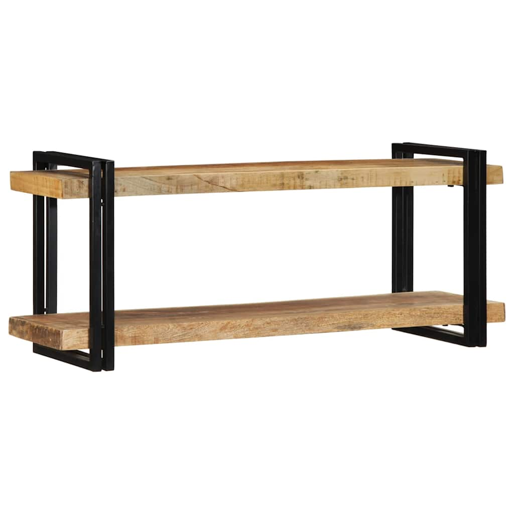 Étagère murale 110x33x45 cm bois de manguier massif brut