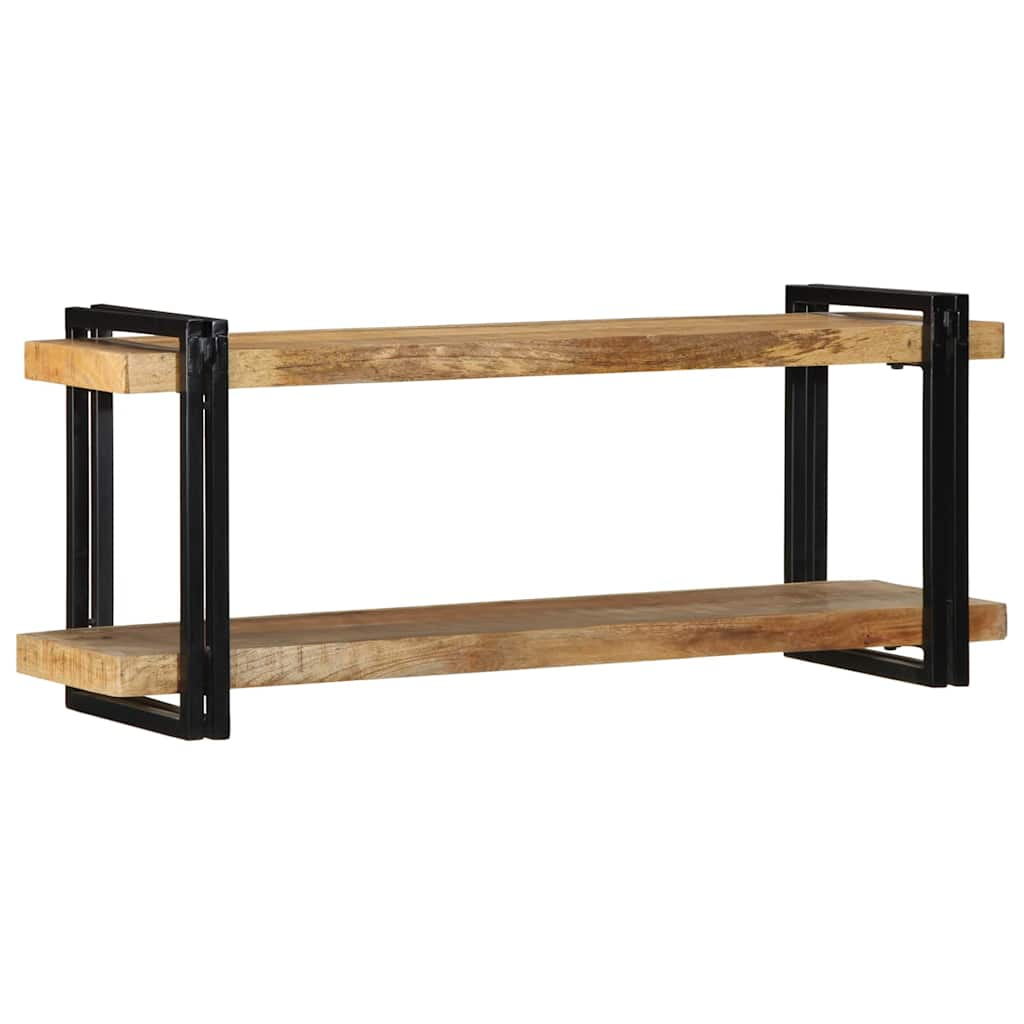 Étagère murale 110x33x45 cm bois de manguier massif brut