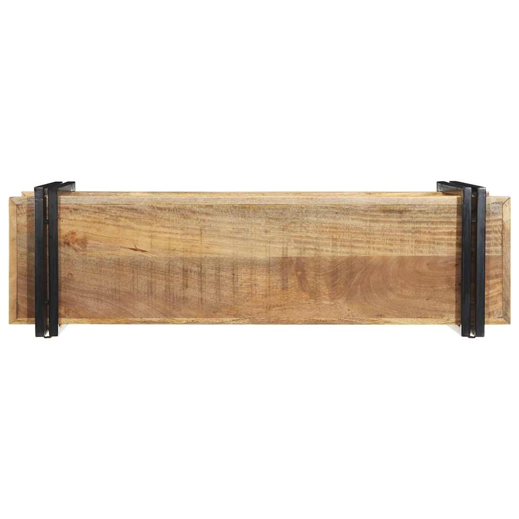 Étagère murale 110x33x45 cm bois de manguier massif brut