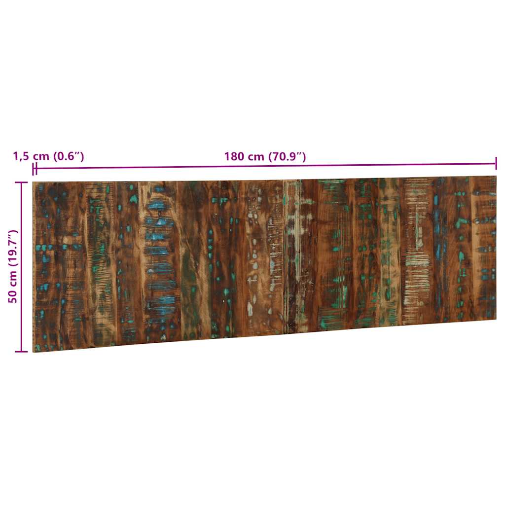 Tête de lit multicolore 180 cm bois massif récupération