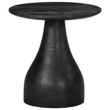 Table d'appoint noir Ø40x40 cm bois de manguier massif