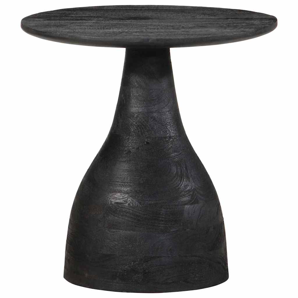 Table d'appoint noir Ø40x40 cm bois de manguier massif