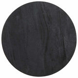 Table d'appoint noir Ø40x40 cm bois de manguier massif