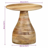 Table d'appoint Ø40x40 cm bois de manguier massif