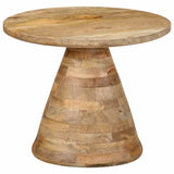 Table d'appoint Ø50x40 cm bois de manguier massif