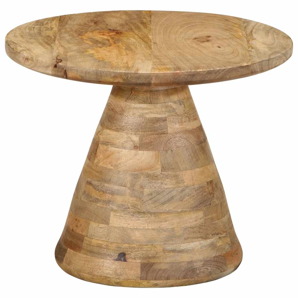 Table d'appoint Ø50x40 cm bois de manguier massif