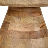 Table d'appoint Ø50x40 cm bois de manguier massif