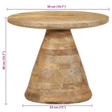 Table d'appoint Ø50x40 cm bois de manguier massif