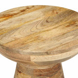 Table d'appoint Ø37x45 cm bois de manguier massif