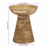 Table d'appoint Ø37x45 cm bois de manguier massif