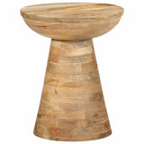 Table d'appoint Ø37x45 cm bois de manguier massif