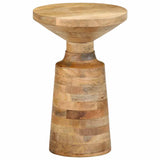 Table d'appoint Ø33x50 cm bois de manguier massif