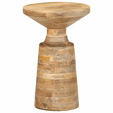 Table d'appoint Ø33x50 cm bois de manguier massif