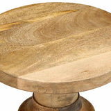 Table d'appoint Ø33x50 cm bois de manguier massif