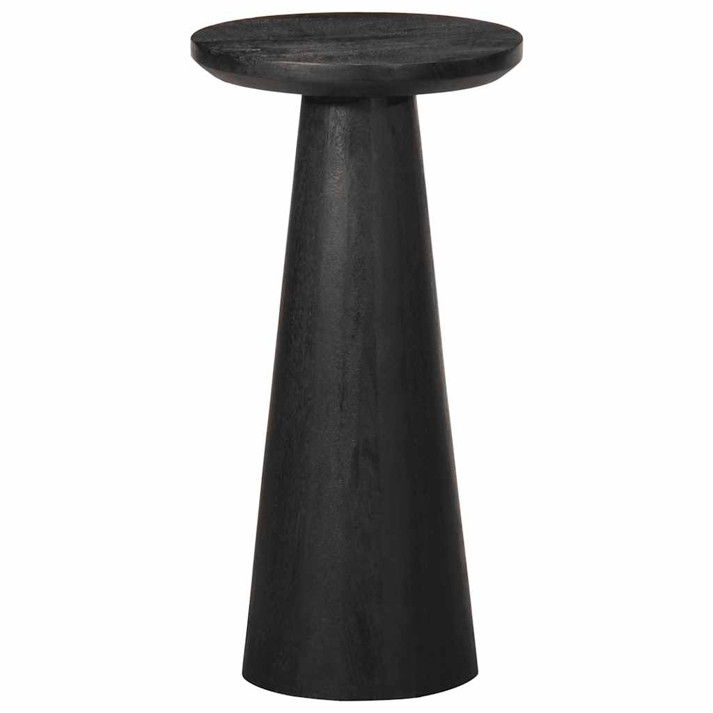 Table d'appoint noir Ø30x60 cm bois de manguier massif