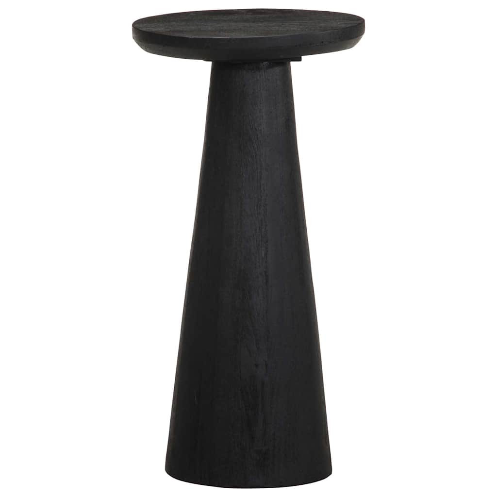 Table d'appoint noir Ø30x60 cm bois de manguier massif