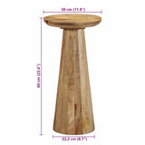 Table d'appoint Ø30x60 cm bois de manguier massif