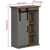 Armoire suspendue HALDEN porte coulissante gris 49x22,5x70 cm