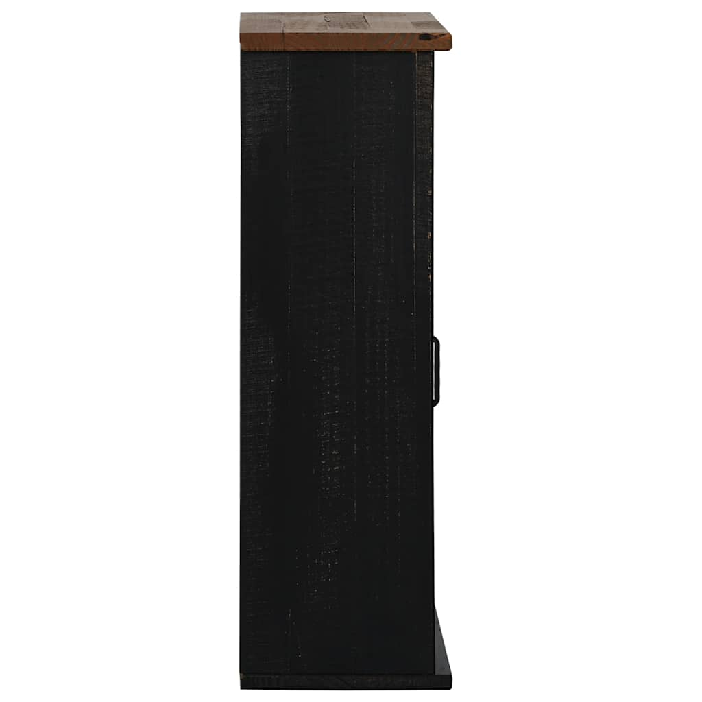 HALDEN hanging cabinet with sliding door black 49x22.5x70 cm