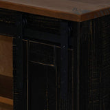 Armoire suspendue HALDEN porte coulissante noir 49x22,5x70 cm