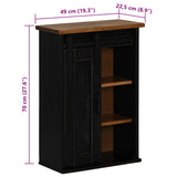 Armoire suspendue HALDEN porte coulissante noir 49x22,5x70 cm