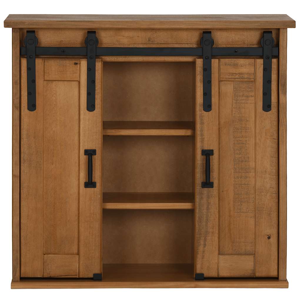 Armoire suspendue HALDEN 2 portes coulissantes 75x22,5x70cm pin