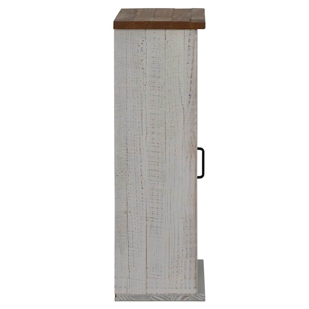 Armoire suspendue HALDEN 2 portes coulissantes blanc pin