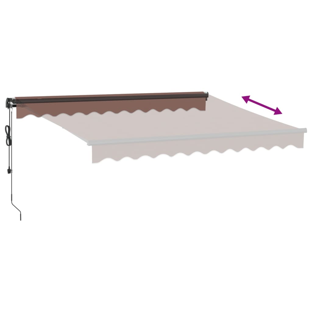 Automatic retractable awning brown 300x250 cm