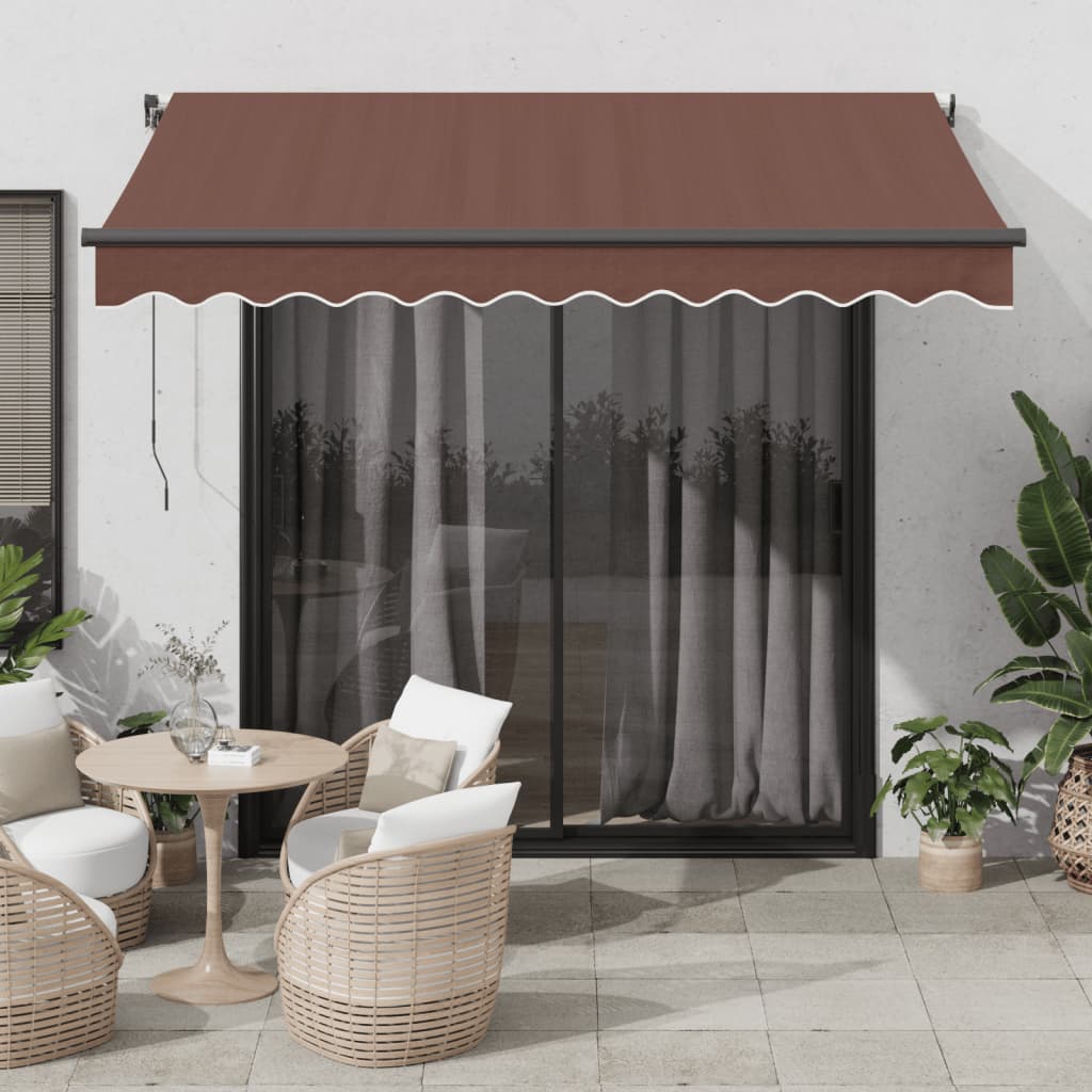 Automatic retractable awning brown 300x250 cm