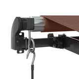 Manual retractable awning with LED brown 400x300 cm