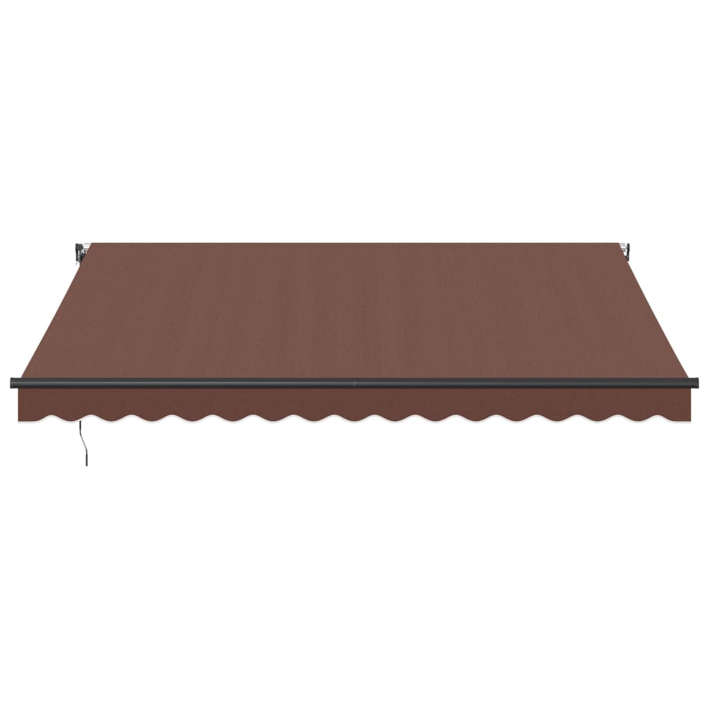 Automatic retractable awning with LED brown 400x300 cm