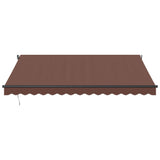 Automatic retractable awning with LED brown 400x300 cm