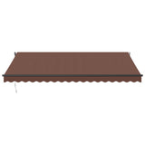 Automatic retractable awning with LED brown 450x300 cm